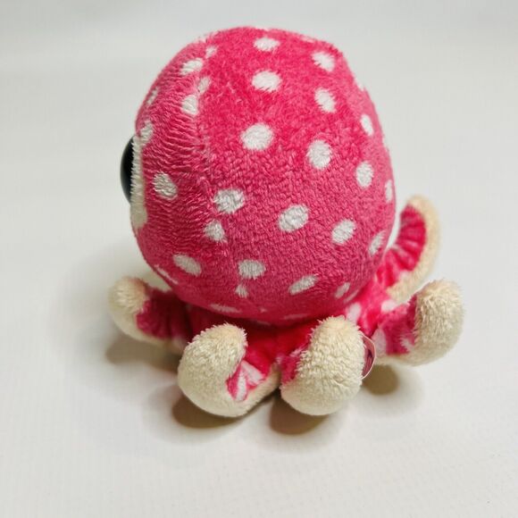 Ty Beanie Boos Ollie Pink Octopus Big Glitter Eyes Plush Stuffed Toy 6" - Picture 4 of 11